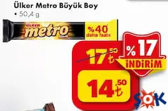 ÜLKER METRO ÇİKOLATA BÜYÜK BOY 50,4 G